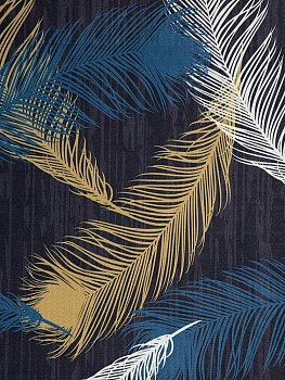 Коврик придверный 50х80см коричневый/золотистый Перья маленькие M111199 000000000001200459