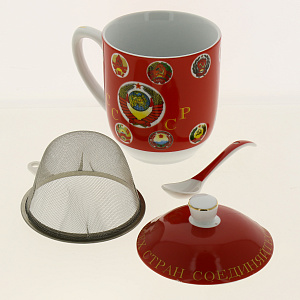 Кружка-заварник с ложкой, 350мл 000000000001171138