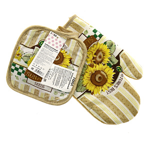 Набор кухонный варежка+прихватка 23х15,5см15,5х15,5см FORA бежевый 000000000001184666