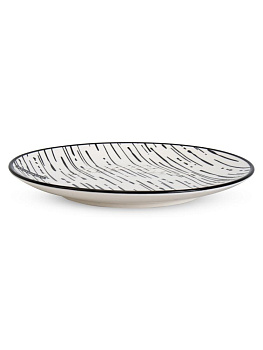 Тарелка десертная 20,5см ELRINGTON MILA ZANA белый/черный керамика 000000000001228504