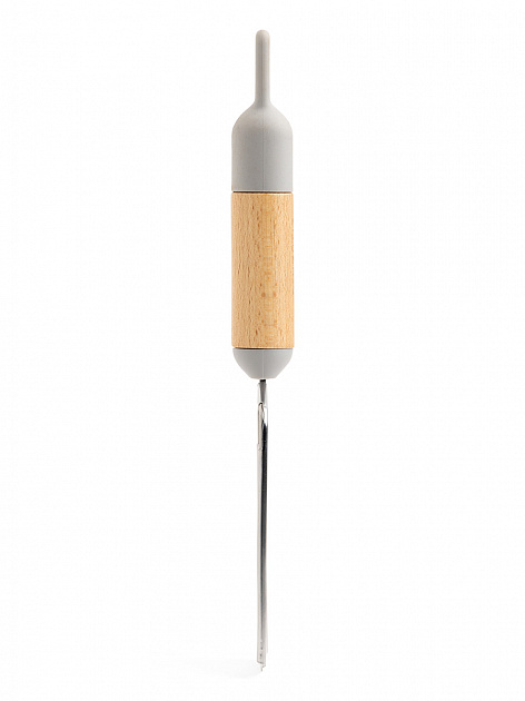 Терка 11x5,5см DE'NASTIA деревянная ручка из бука серый нержавеющая сталь 000000000001213988