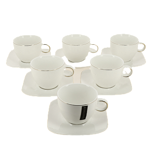 Набор чайный 12 предметов (чашка 230мл-6шт/блюдце-6шт) BALSFORD Грация Хама подарочная упаковка фарфор 000000000001204585