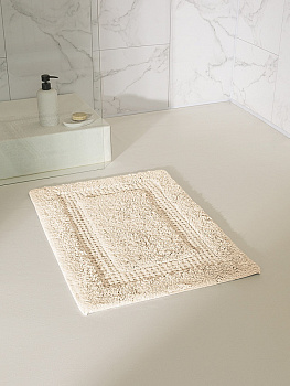 Коврик для ванной 50x70см DE'NASTIA Вафля молочный хлопок 000000000001220603