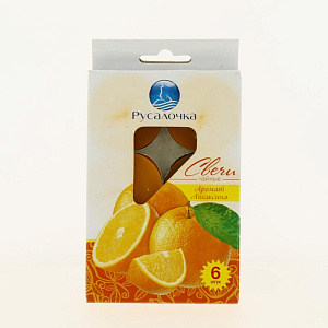 РУСАЛОЧКА Свечи чайные 6 шт Апельсин 430655 000000000001189287