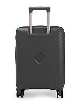 Чемодан на колесах S (36х22х55см) ромб черный PP 000000000001226543