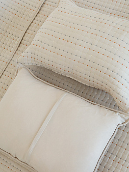 Наволочки декоративные 50x70см 2шт DE'NASTIA Polka dot бежевый полиэстер 000000000001230727