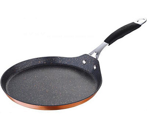 Сковорода блинная из кованного алюминия с антипригарным покрытием, бакелитовая ручка Soft-touch 24 см Infinity Chef Bergner 7909CP-B 000000000001178568