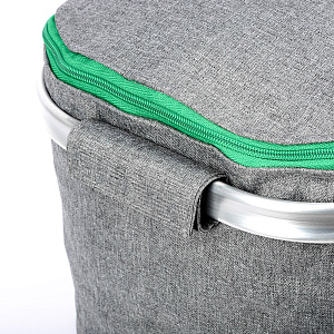 Термосумка 30л 48х27х24см складная с алюминиевым каркасом 1 ручка серый 000000000001212125