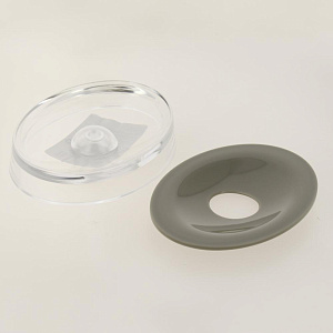 Мыльница DE'NASTIA овал двойной бежевая пластик 000000000001200436