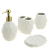 Набор для ванной 4 предмета ДОЛЯНА Олимп мыльница дозатор для мыла 2 стакана белый керамика пластик 000000000001209723