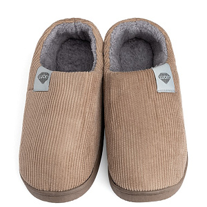 Туфли домашние-тапки р.40-41 LUCKY с пяткой бежевый вельвет полиэстер 000000000001214569