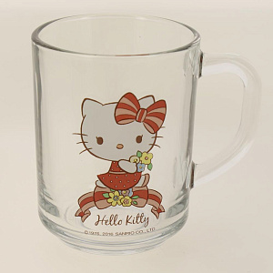 Набор посуды 1/3 салатник/кружка/тарелка в подарочной упаковке хеллоу китти Стекло Коралл 55029SETHKL 000000000001161956