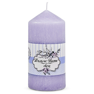 Свеча пеньковая 125х60мм Дольче Вита фиолетовая 000000000001209281