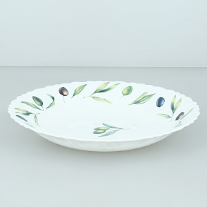 Тарелка суповая 22см FARFORELLE Оливки стеклокерамика 000000000001214061