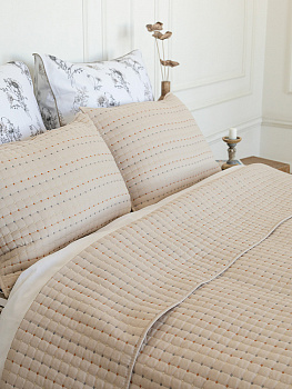 Наволочки декоративные 50x70см 2шт DE'NASTIA Polka dot бежевый полиэстер 000000000001230727