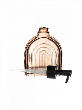 Диспенсер для жидкого мыла 340мл 10x5,5x17,5см DE'NASTIA Barbara коричневый стекло/пластик 000000000001227002