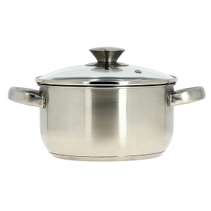 Кастрюля со стеклянной крышкой Алко, 2.4л 000000000001121323