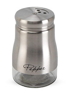 Перечница 5,8х9,2см 140мл нержавеющая сталь/стекло 000000000001228446
