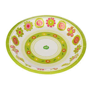 Набор одноразовых тарелок Лужайка Европак Трейд, 210мм, 6 шт. 000000000001144347