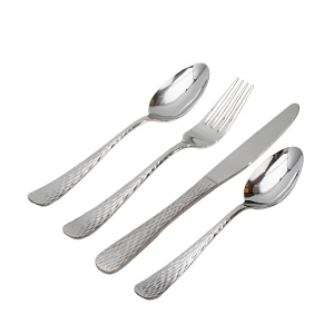 Набор столовых приборов 24 предмета JAGDAMBA Brocade Hammered нержавеющая сталь 000000000001217682