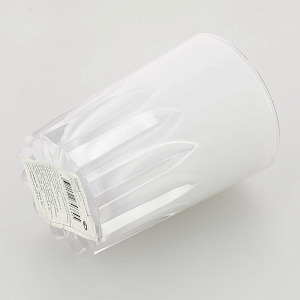 Стакан для зубных щеток DE'NASTIA граненый серый пластик 000000000001207102