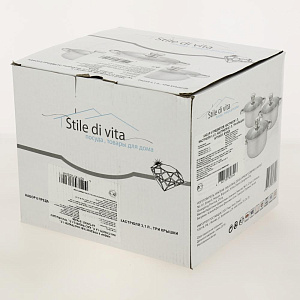 Набор посуды 6 предметов из нердавеющей стали: кастрюля 1 л., кастрюля 1,4 л., кастрюля 2,1 л., 3 стеклянные крышки ST4325 Набор посуды 6 предметов из нердавеющей стали: кастрюля 1 л., кастрюля 1,4 л., кастрюля 2,1 л., 3 стеклянные крышки ST4325 000000000001195752