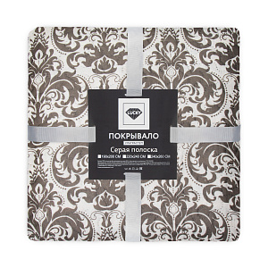 Покрывало 190x200см LUCKY Серая полоска ультрастеп полиэстер 000000000001219020