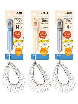 Венчик 15,5х9см в ассортименте нержавеющая сталь/полипропилен 000000000001229414