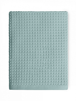 Полотенце вафельное 70x140см DE'NASTIA для бани/сауны 300гр голубой хлопок 000000000001228553