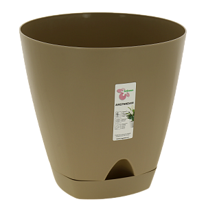 Горшок для цветов AMSTERDAM D 250 с прикорневым поливом 8 л Молочный Шоколад ING6202МШОК 000000000001191649