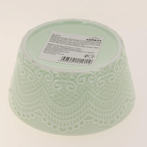 Салатник 350мл/12см ф.кругКружево светло-зеленоеTZ-015G 000000000001180988