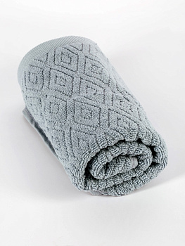 Полотенце махровое 50х90см СОФТИ Ромб светло-голубой хлопок 100% 000000000001214694