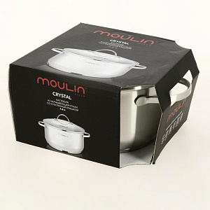 Кастрюля 4,5л 22x12,5см MOULIN VILLA Crystal стеклянная крышка алюминий 000000000001204849
