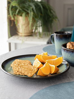 Тарелка обеденная 28см DE'NASTIA большая голубой керамика 000000000001216787