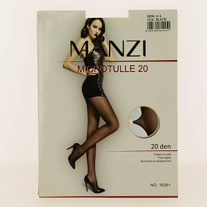 MANZI КОЛГОТКИ ЖЕНСКИЕ MICROTULLE 20 р4 BLACK 000000000001186694