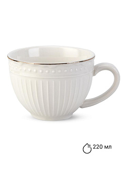 Набор чайный 12 предметов (чашка 220мл-6шт/блюдце-6шт) ROYAL GOLD фарфор XJ941-3 000000000001227743