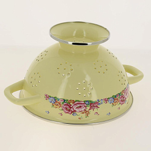 Дуршлаг 2,5л Японский сад на ножке с двумя ручками эмаль 000000000001183211