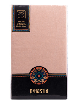 Простыня на резинке 180x200+25см DE'NASTIA розовая трикотажная 100% хлопок 000000000001211330