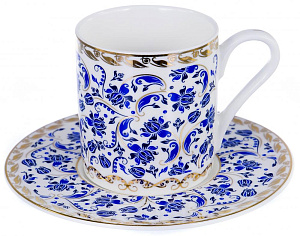 Набор кофейный 12 предметов (чашка 100мл-6шт/блюдце-6шт) BALSFORD Мармарис Цета подарочная упаковка фарфор 000000000001193953