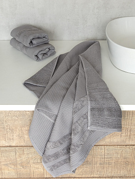 Полотенце 70x130см DE'NASTIA КРАФТ серый хлопок 100% 000000000001219514