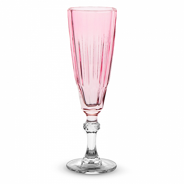 Фужер для шампанского 300мл розовый стекло 000000000001218740