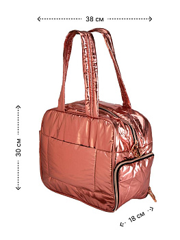 Сумка 38х18х30см универсальная дутая ST розовое золото полиэстер 000000000001227181