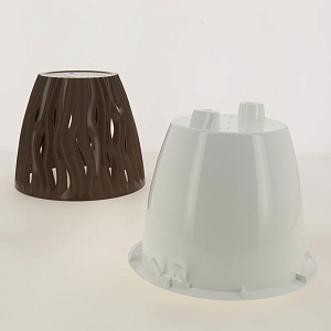 Кашпо со вставкой Вдохновение 3л цвет Мокко артикул КШ-5419 пластик 000000000001194622