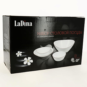 Набор столовой посуды 13 предметов LADINA опал 000000000001200734