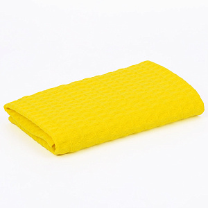 Полотенце кухонное 37х60см СОФТИ крупная вафля жёлтое 100% хлопок 000000000001212677