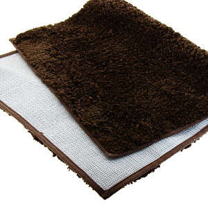 Коврик для ванны DE'NASTIA 50х80см коричневый микрофибра M000014 000000000001107621