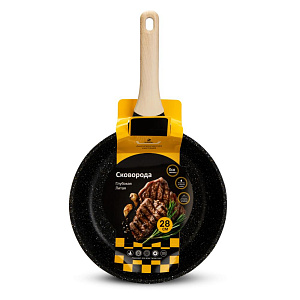 Сковорода 28х8,3см ручка soft touch глубокая индукция литой алюминий 000000000001221829