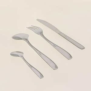 Набор столовых приборов нержавеющая сталь 4 предмета(вилка столовая, ложка столовая, ложка чайная, нож столовый) Cristelle Cr2320 000000000001193617