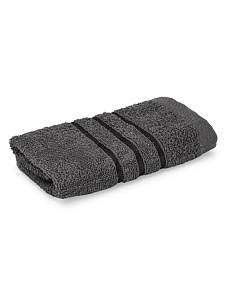 Полотенце махровое 30х60см СОФТИ бордюр 3 полоски темно-серый хлопок 100% 000000000001215909