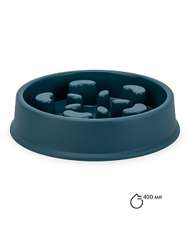 Миска для животных 400мл для медленного поедания корма микс полипропилен 000000000001229116